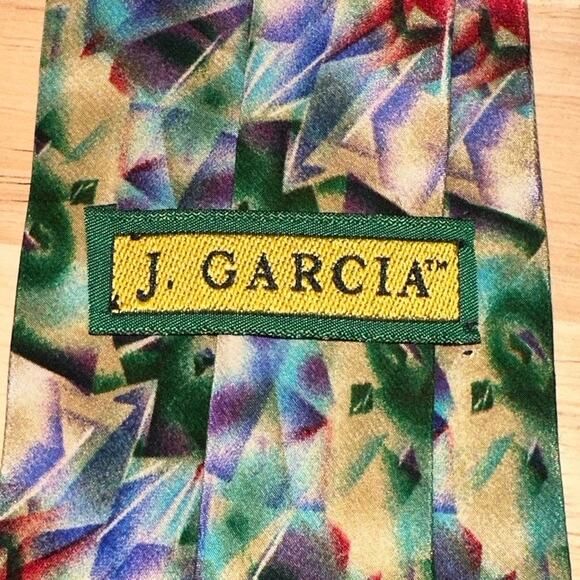 J. Garcia Stonehenge Collection Four Facets 1 Silk Colorful Tie - Picture 3 of 5